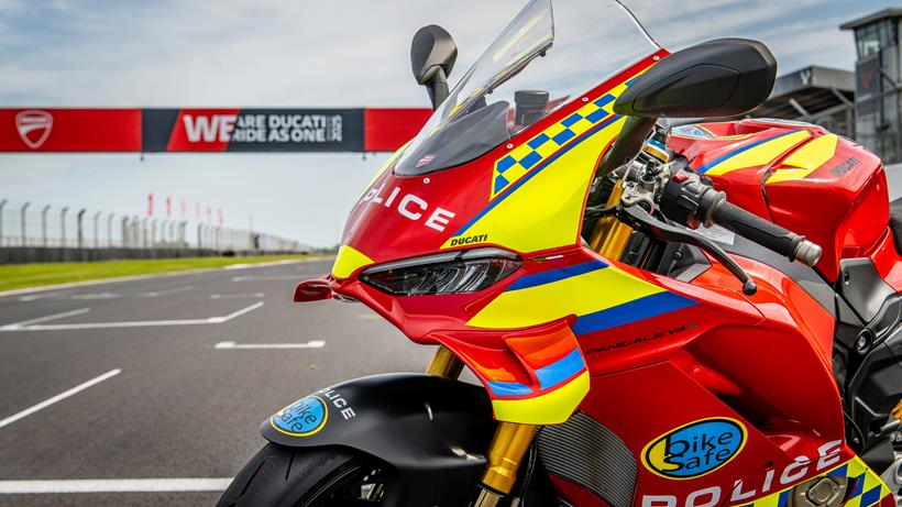 Ducati Panigale V4S with police livery