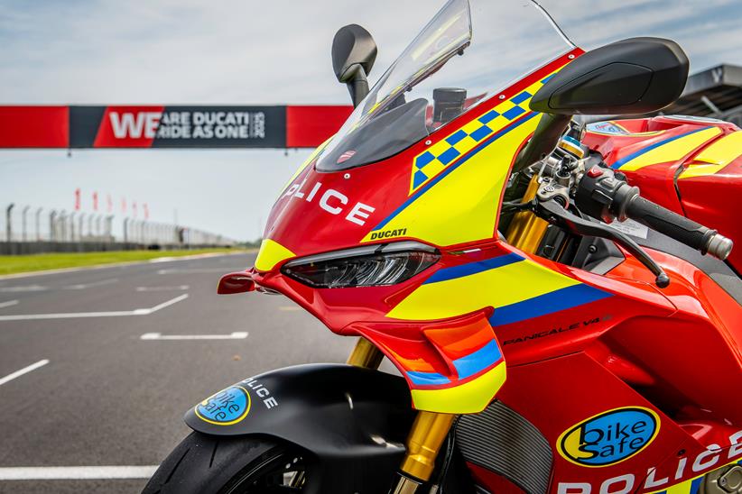 Ducati Panigale V4S with police livery