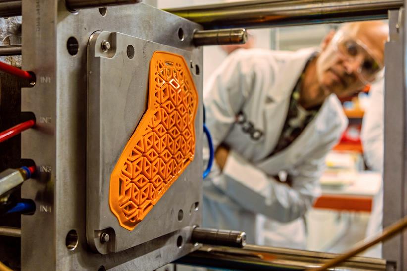 D3O Diablo armour during injection moulding process
