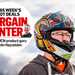MCN's Justin Hayzelden modelling the AGV K1-S helmet, with MCN's Bargain Hunter logo