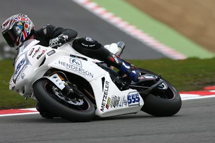 Sean Emmett (seen here practicing for the Henderson R1 Cup at brands Hatch) will ride for AIM Yamaha at Thruxton