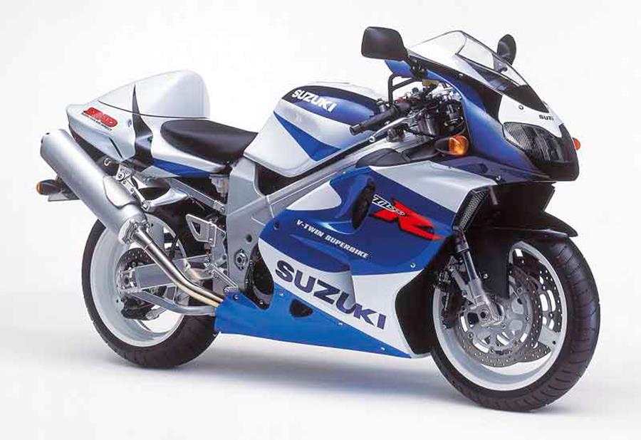 Suzuki TL1000R in traditional white and blue colours