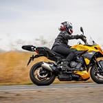 The Tiger Sport 800's turn of pace helped be avoid a nasty rear-end smash