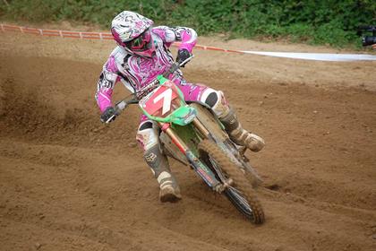 Stephen Sword stormed to victory in the British MX2 at Lyng