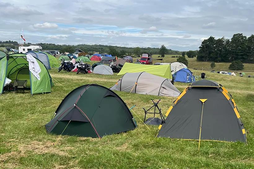 tents in a field