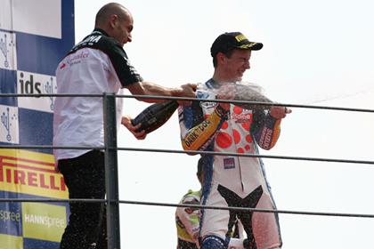 Max ~Neukirchner recorded his maiden World Superbike race in Monza yesterday