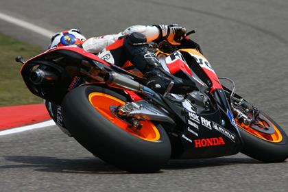 Repsol Honda's Dani Pedrosa topped the timesheets in free practice in Le Mans this morning