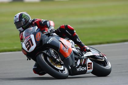 Leon Haslam set the fastest time in free practice at Donington Park