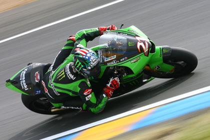 Kawasaki's John Hopkins  meant business in Mugello this morning as he posted the fastest time