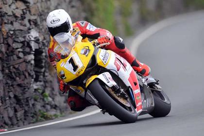 Guy Martin set the pace on Thursday night in the Isle of Man TT practice (Pic: Pacemaker Press)