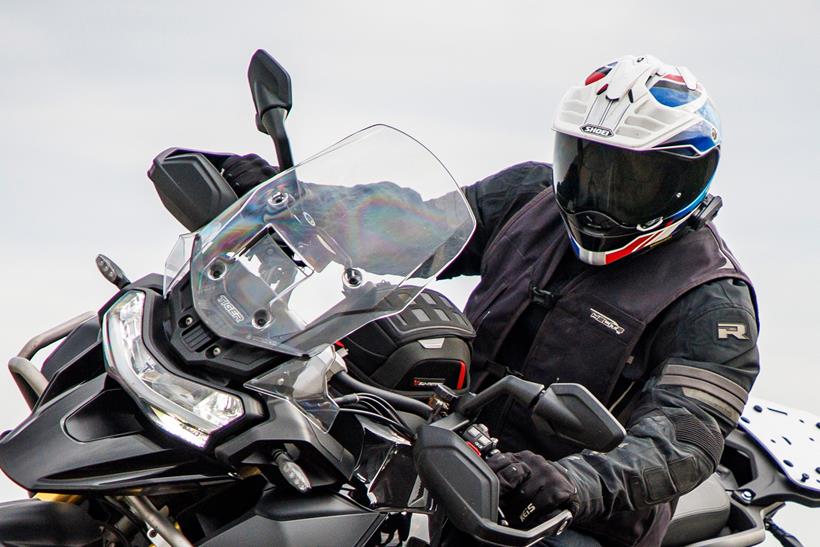 Triumph Tiger 1200 Rally Explorer with aftermarket screen