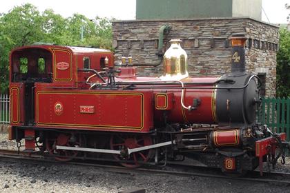 Enjoying some traditional railway action at Port Erin