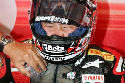 Noriyuki Haga broke his collarbone at Miller Motorsports Park