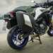 2025-on Yamaha Tracer 7 GT detailed shot of the rear with the panniers