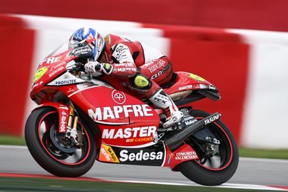 Alvaro Bautista was fastest at Catalunya in free practice for the 250GP