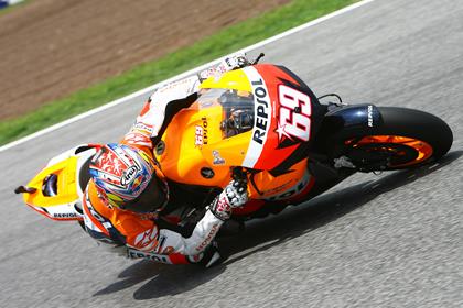 Nicky Hayden is pleased with his front row qualifying position