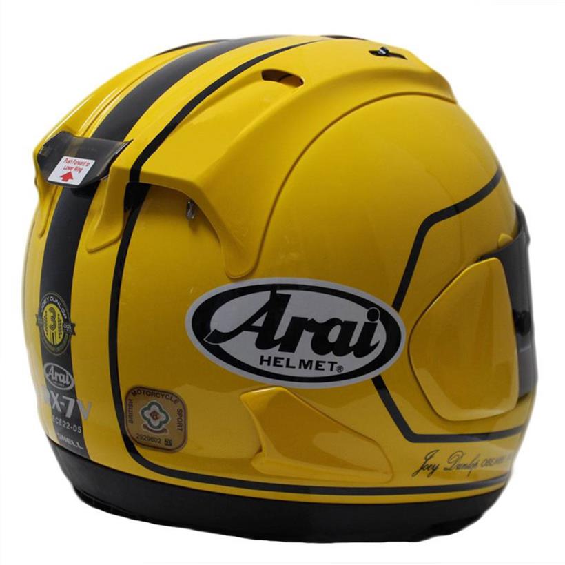 Arai Dunlop from the rear 