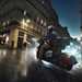 BMW CE 04 ridden at night