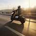 BMW CE 04 riding along a motorway