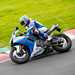 Suzuki GSX-R750 cornering at Cadwell Park