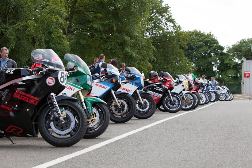 Suzuki RG500s on display at Cadwell Park