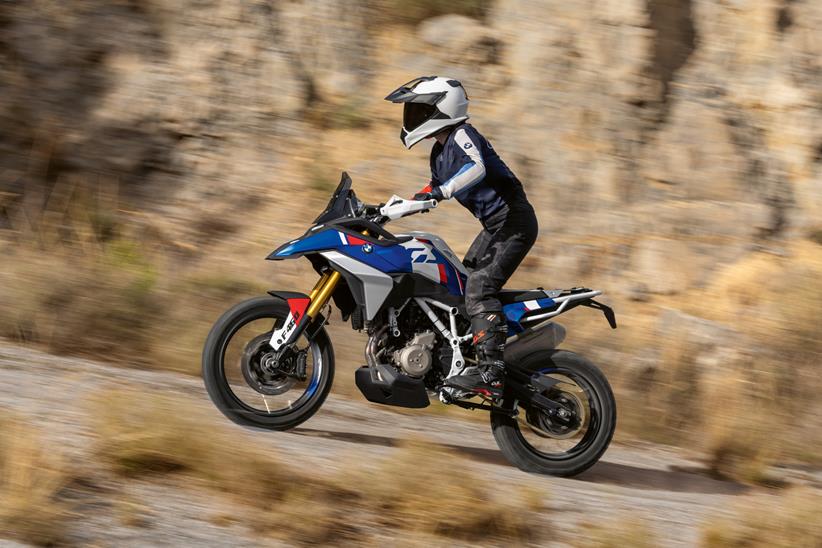 BMW F450GS concept climbing up hill