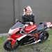 Emma with her Ducati