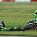 MSS Discovery Kawasaki's Stuart Easton will miss tomorrow's races and the Mallory Park round after breaking his wrist in a high-speed crash