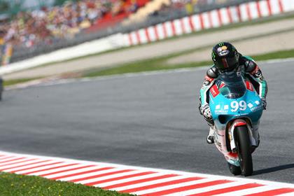 Danny Webb was the fastest Brit in the 125's first free practice session at Donington Park this morning