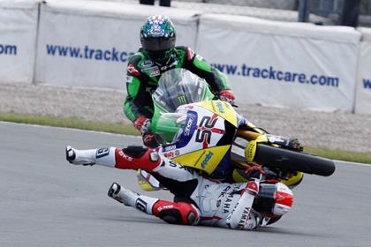 The moment James Toseland's podium hopes ended in tatters