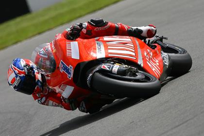 Casey Stoner is once again the man on form at the opening practice session in Assen