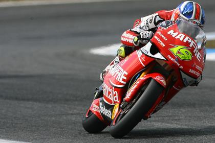 Alvaro Bautista has put himself on provisional pole for the 250GP after the first qualifying session