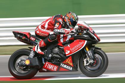 Yamaha's rider Troy Corser was fastest in the opening WSB practice session in Misano