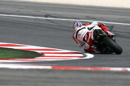 Craig Jones is on the front row for the Misano round of the World Supersport championship