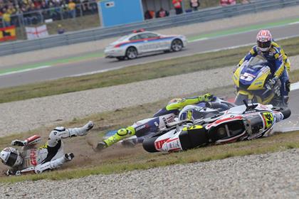 Randy de Puniet was duisappointed to have crashed out in an incident with Valentino Rossi as his pace had been good all weekend