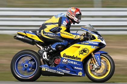 Jacob Smrz set provisional pole on the Guandalini Ducati