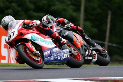 Haslam and Byrne could not be seperated during the second free practice session at Knockhill