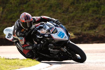 Ian Lowry won the British Supersport race at Knockhill