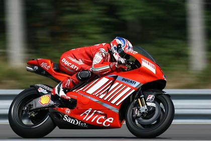 Casey Stoner has smashed his own lap record in testing at Brno