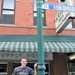 Ben standing at Ben Spies Street in downtown Indianapolis ( Pic by Larry Lawrence)
