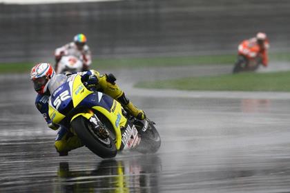 Toseland says the puddles at Indianapolis were almost impossible to ride through