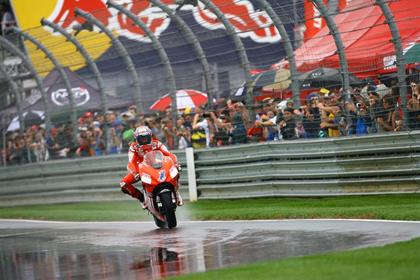 Casey Stoner took the third fastest time but wasn't happy with the grip on the Indianapolis track