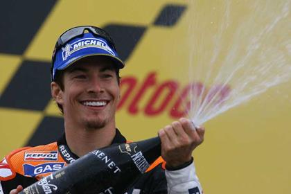 Nicky Hayden finished second at his home race