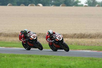 Leon Haslam took victory in the second race at Croft