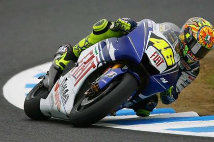 Valentino Rossi is content with the third fastest time