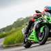 Cornering left on the Kawasaki ZX-6R