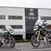 Triumph Tiger 1200 duo in front of Visitor Experience centre