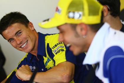 James Toseland enjoyed a scrap with Valentino Rossi at Phillip Island