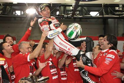 Troy Bayliss was crowned WSB champion at Magny Cours