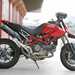 Ducati Hypermotard 1100 side on showing trellis frame